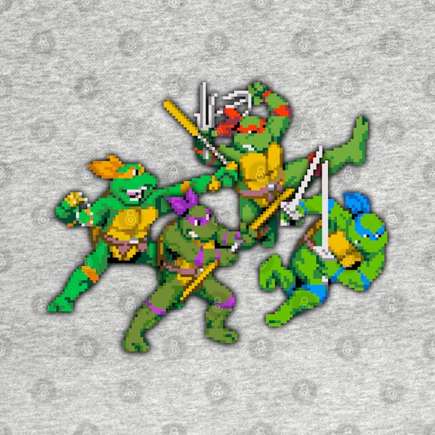 Retro Karate Terrapins by Just Reese Art